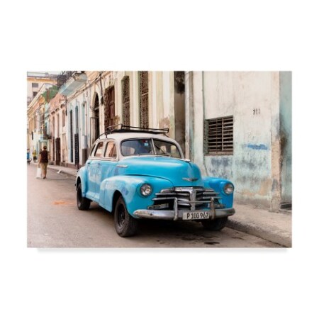 Philippe Hugonnard 'Old Blue Chevrolet In Havana' Canvas Art,22x32